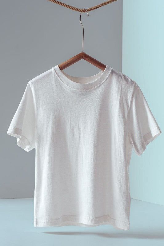 Basics White Crop T-shirt