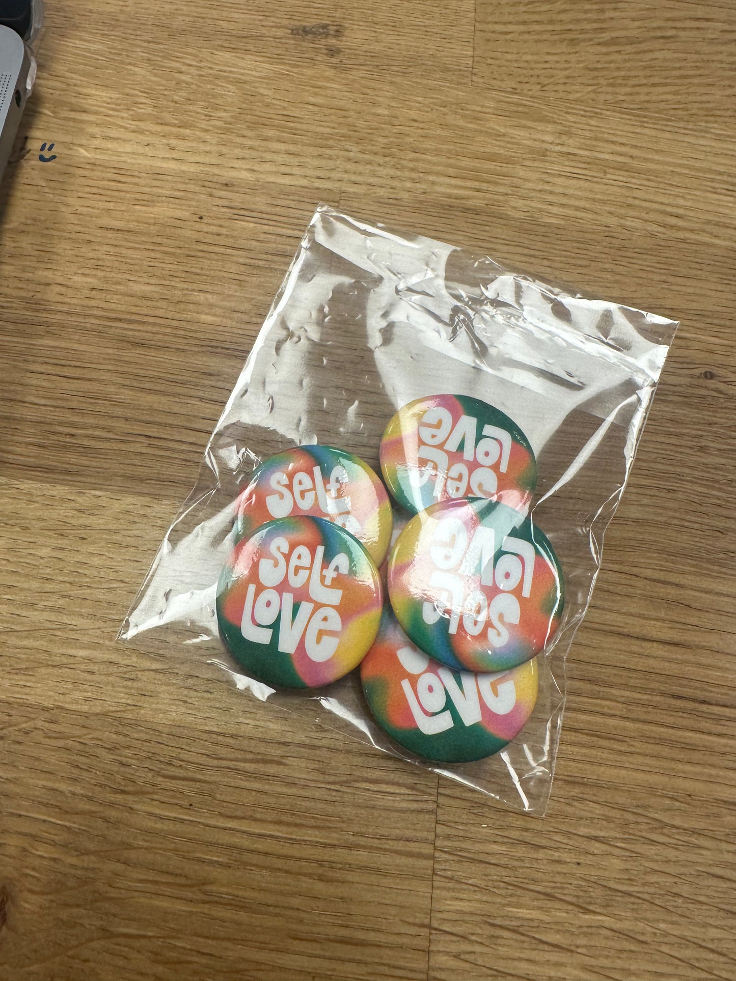 Self Love Button Pin