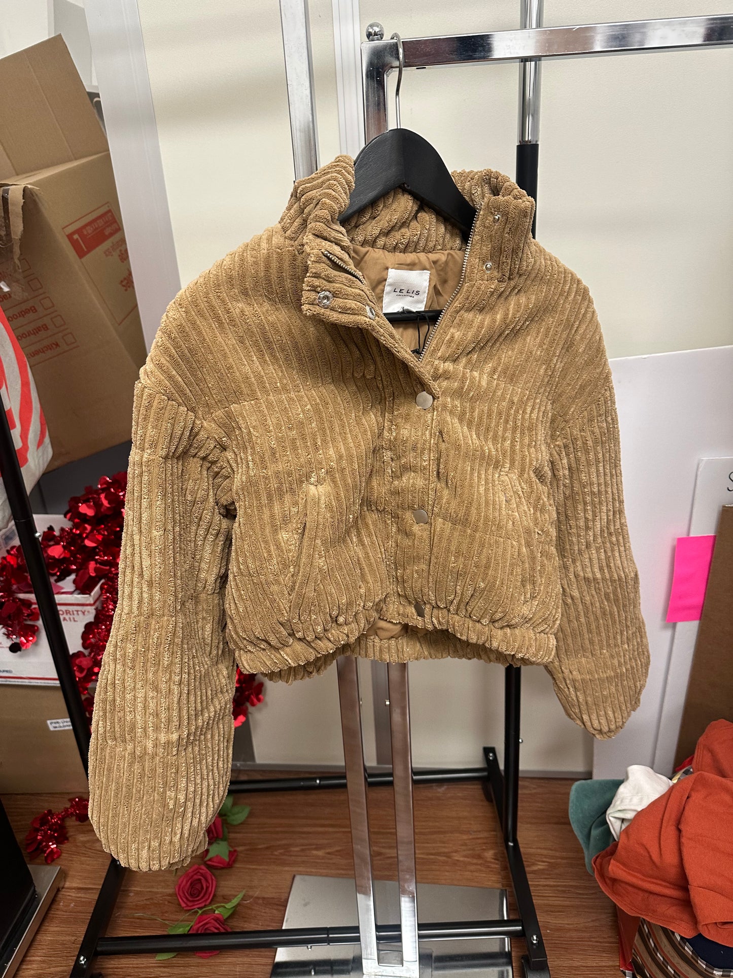 Teddy Corduroy Puff Jacket