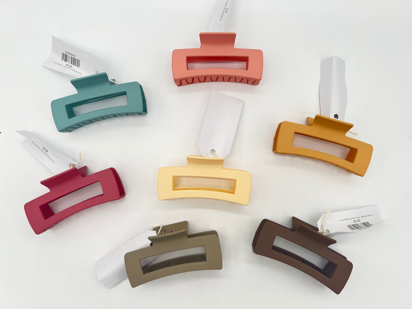 Cutout Rectangle Hair Claw - Assorted Colors