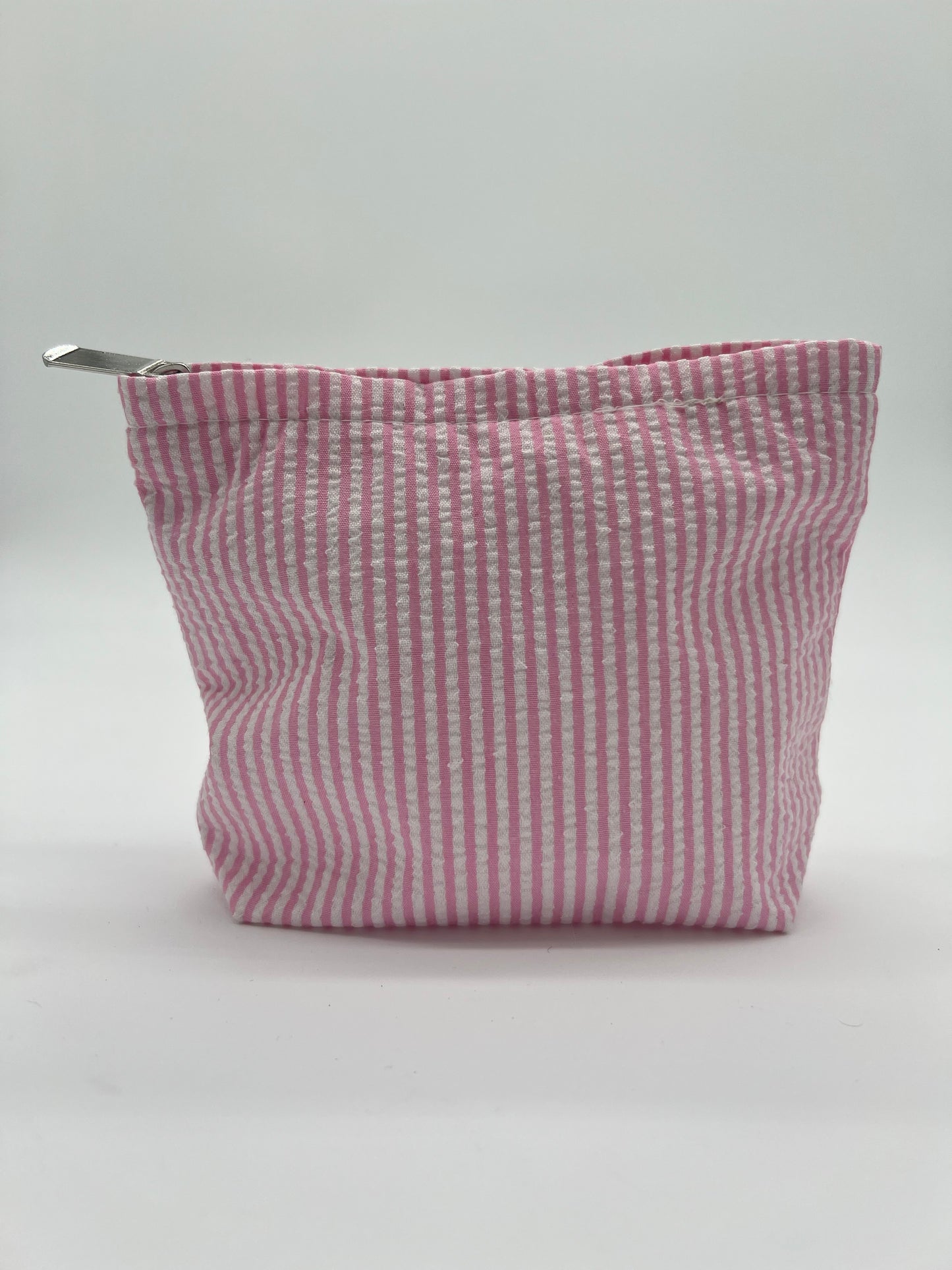 Striped Color Block Makeup Bag