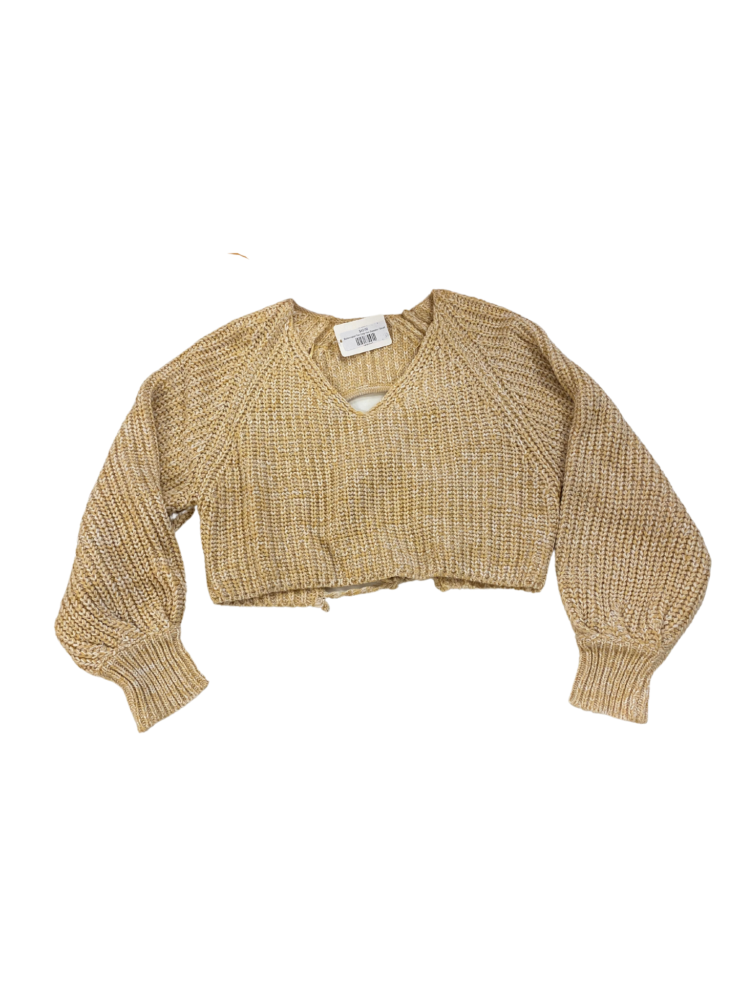 Buttermelon Tan Crop Knit Sweater