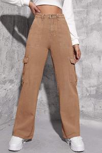 Brown Cargo Jean Pants