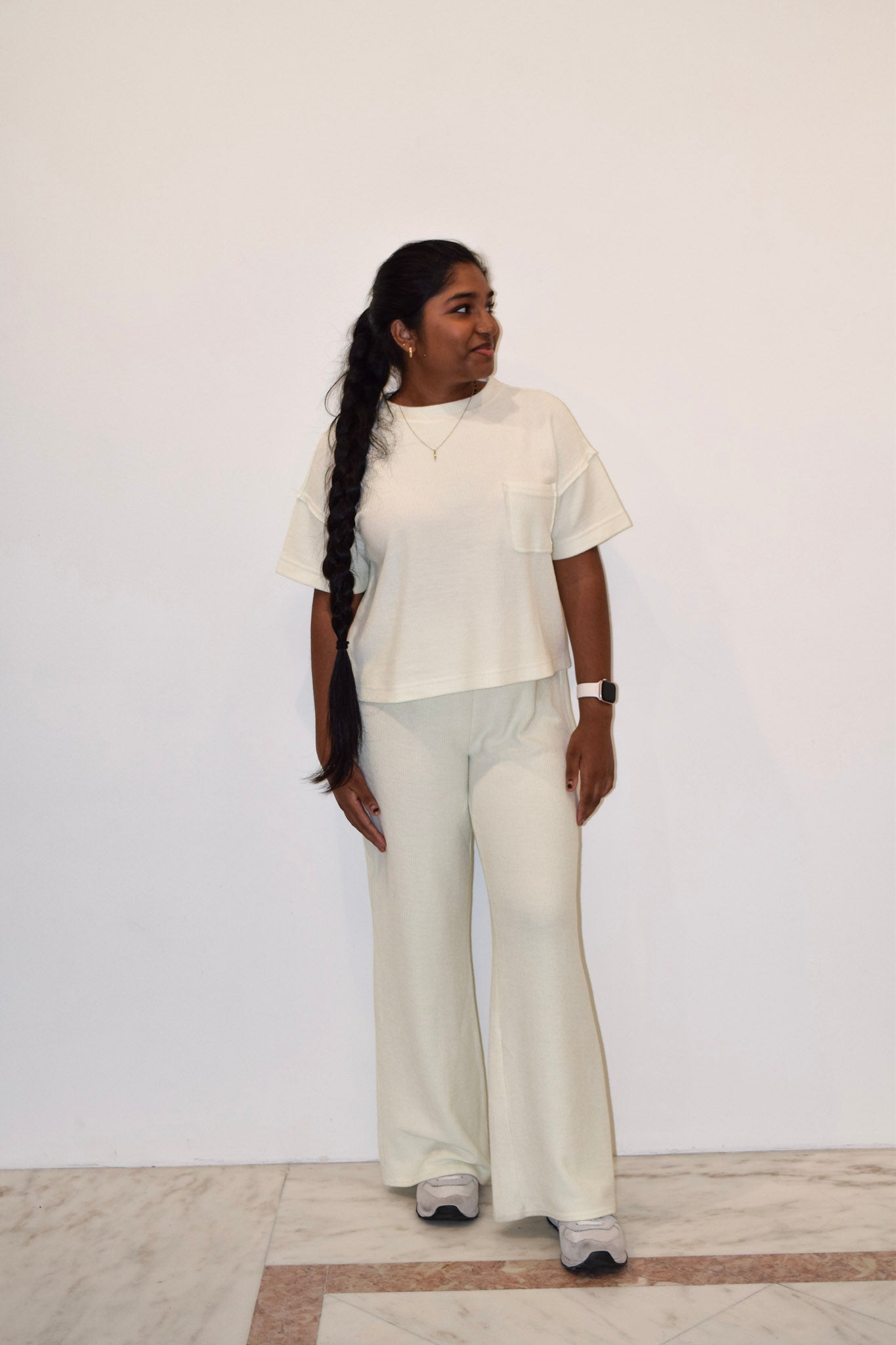 Washed High Waist Drawstring Lounge Pant
