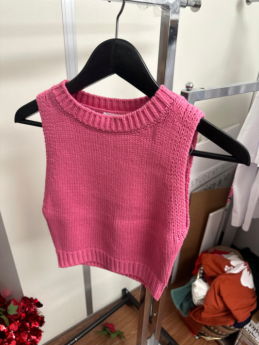 LeLis Knit Cropped Tank Sweater