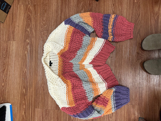 Knit Multi-colored Cardigan