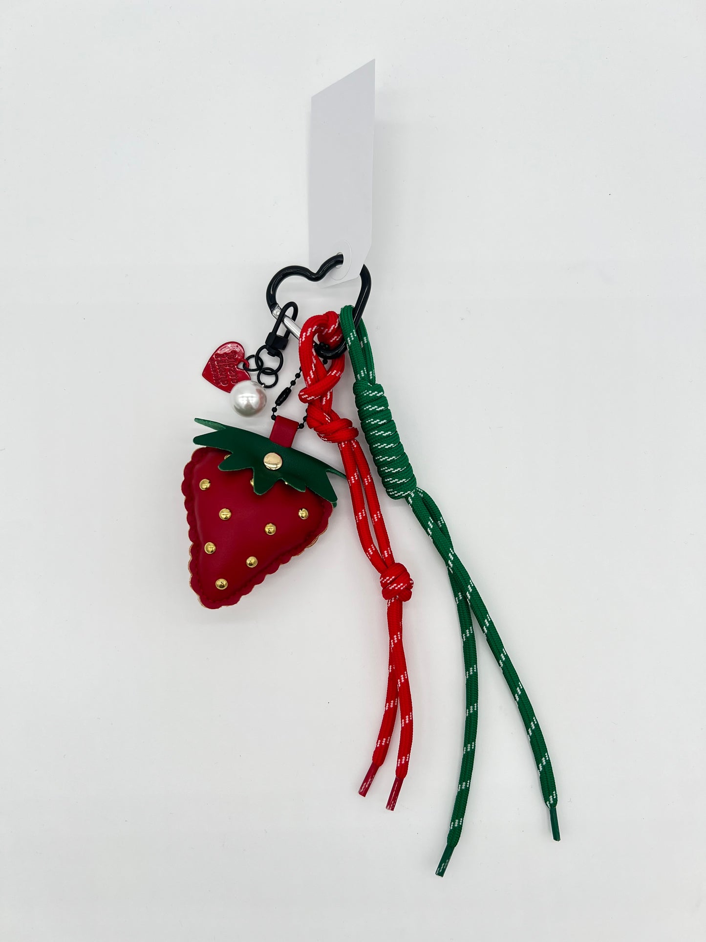 Strawberry rope bag charm
