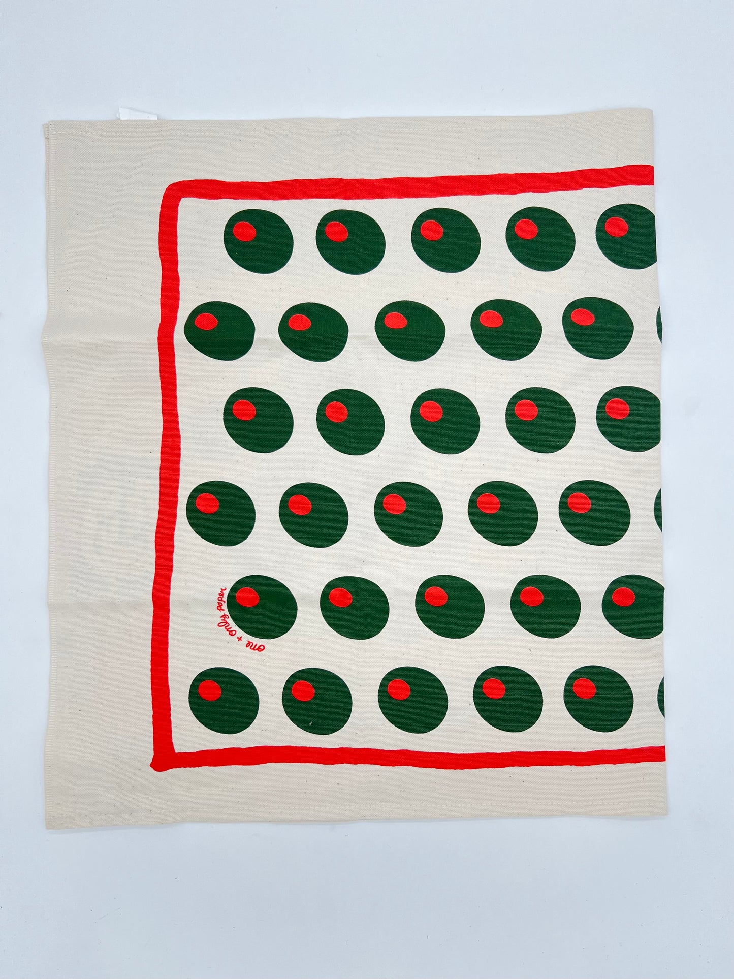 Dirty martini olive tea towl