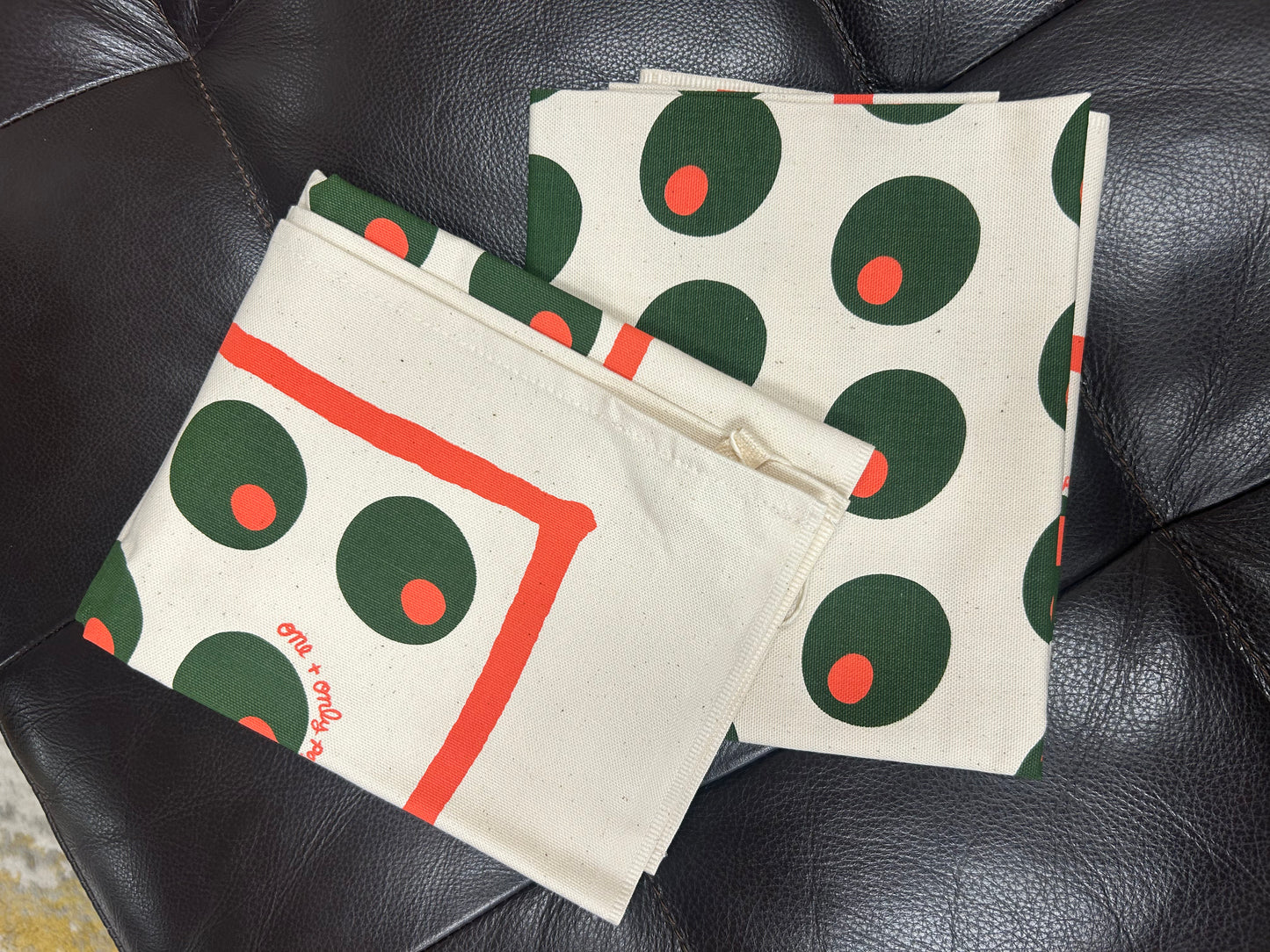 Dirty martini olive tea towl