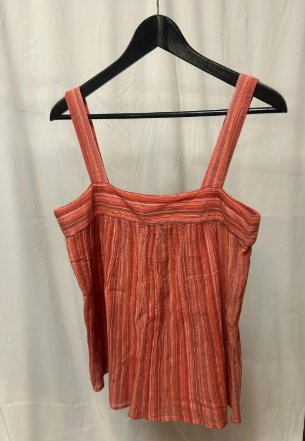Rethreads Orange Square Neck Tank Top 6174