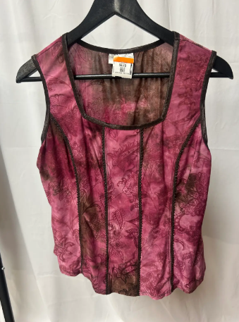 Rethreads Purple Square Neck Tank Top 6181