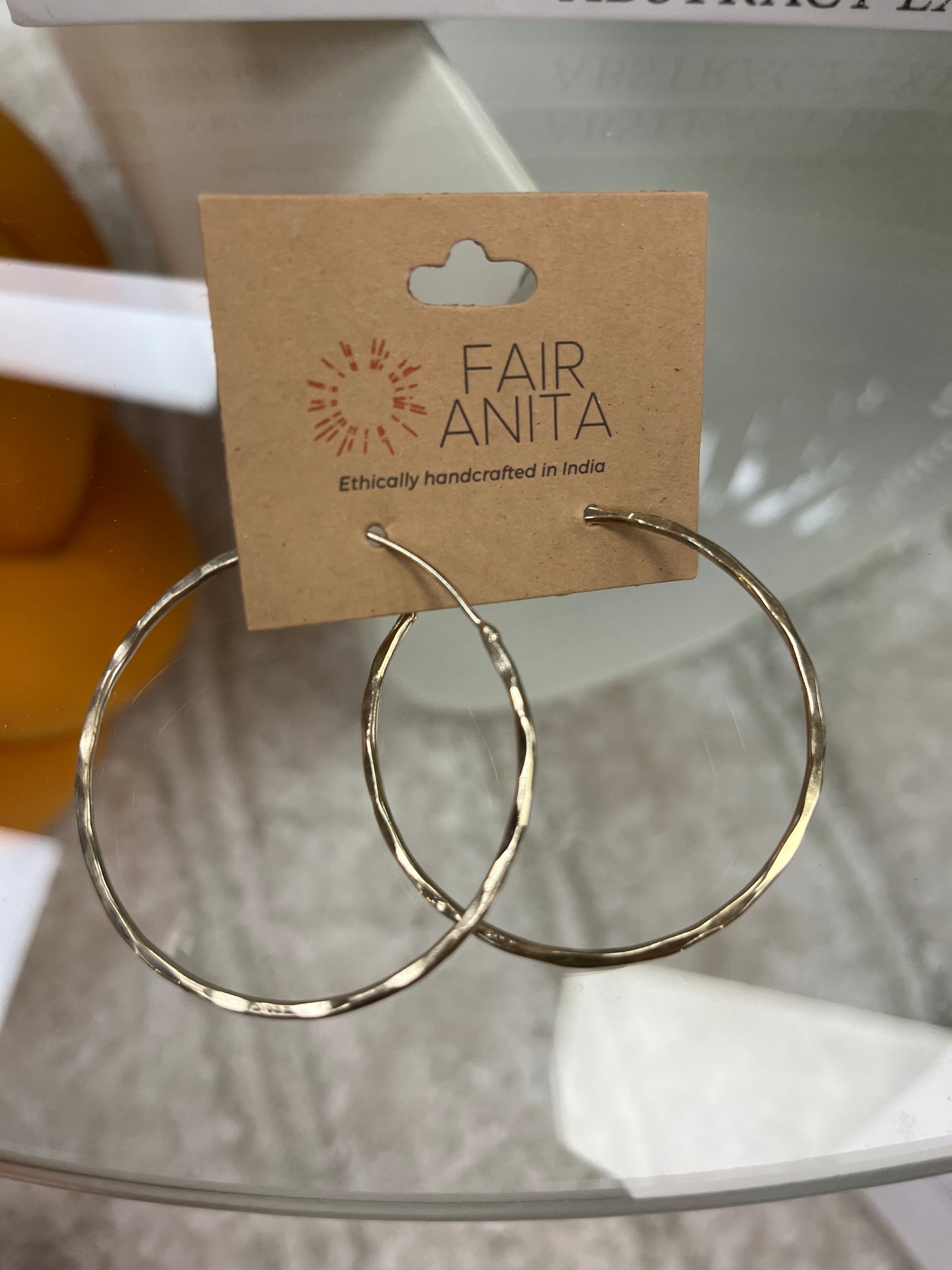 Bamboo Hoop Earrings - Fair Anita