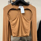 Cutout Long Sleeve Crop Top - HYFVE