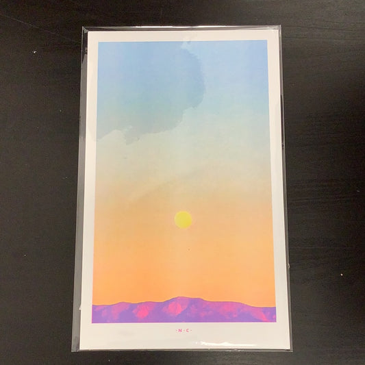 Sunrise/Sunset Mountain Print Poster